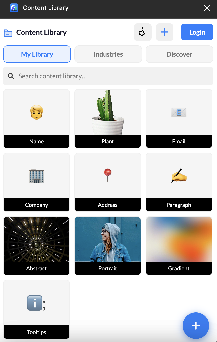 Content Library preview